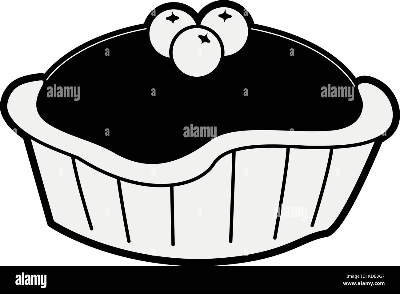 pie with cherry pastry icon image Stock Vector Image & Art - Alamy