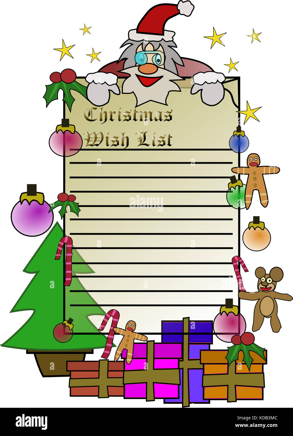 Christmas wish list Stock Photo Alamy