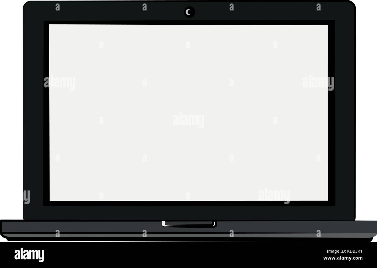 laptop computer with blank screen icon image Stock Vector Image & Art ...