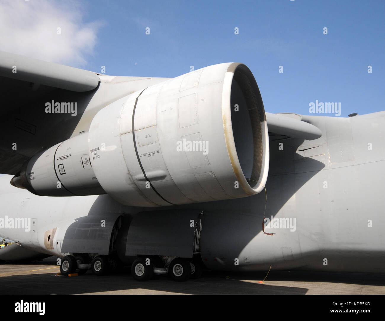 Jet engine used on military transport airplane Stock Photo - Alamy