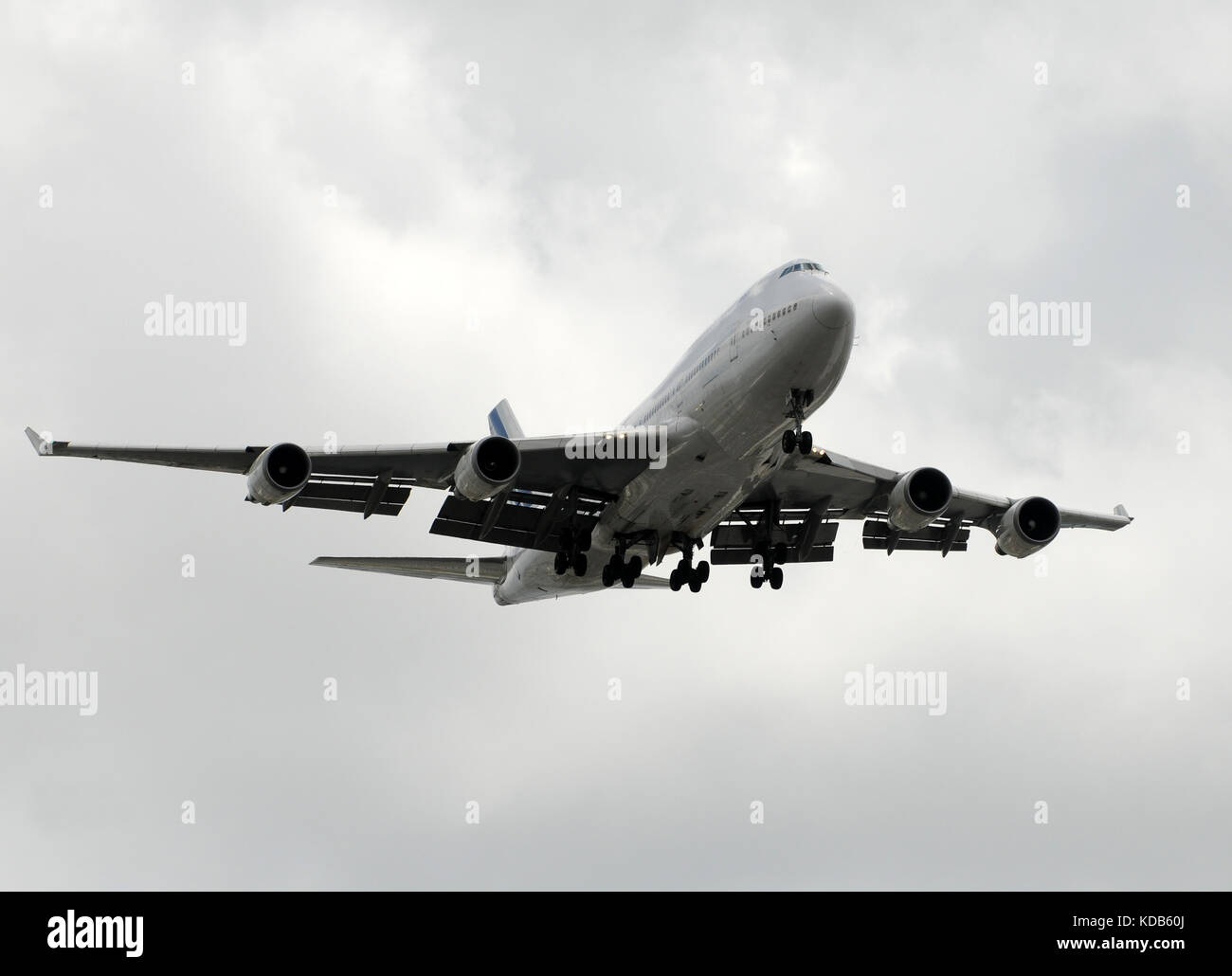 Large passenger jet airplane for longhaul travel Stock Photo