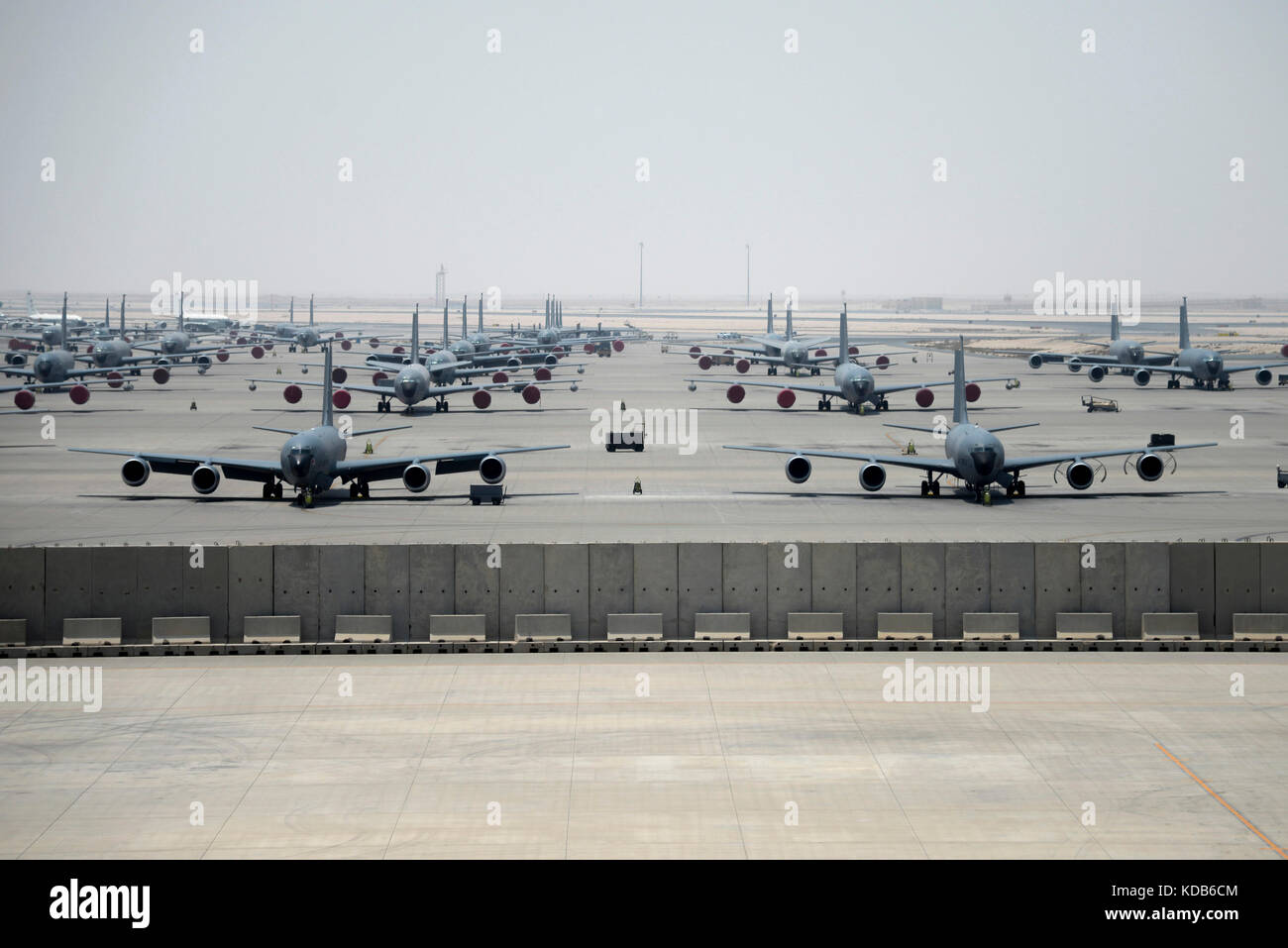 Al Udeid Air Base, Qatar on Aug. 19, 2017. Stock Photo