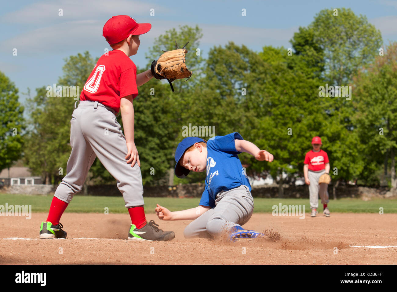 Baseball Player Sliding Stock Photos & Baseball Player Sliding Stock
