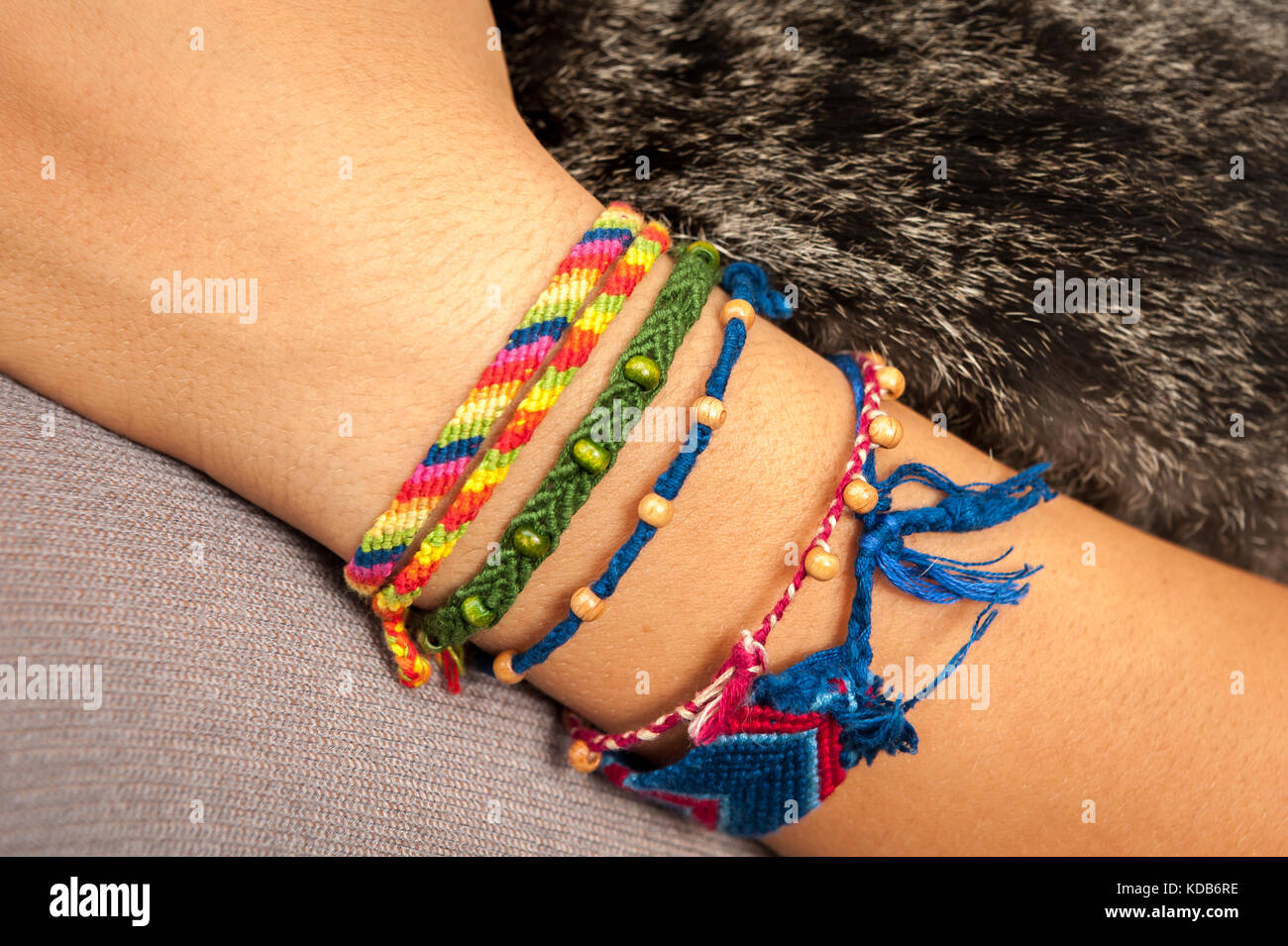 Friendship bracelet hi-res stock photography and images - Alamy