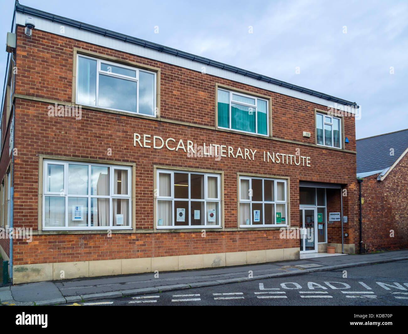 Redcar Literary Institute founded in 1896 for the education of locals and  provide them with games and meeting rooms a function which continues today  Stock Photo - Alamy