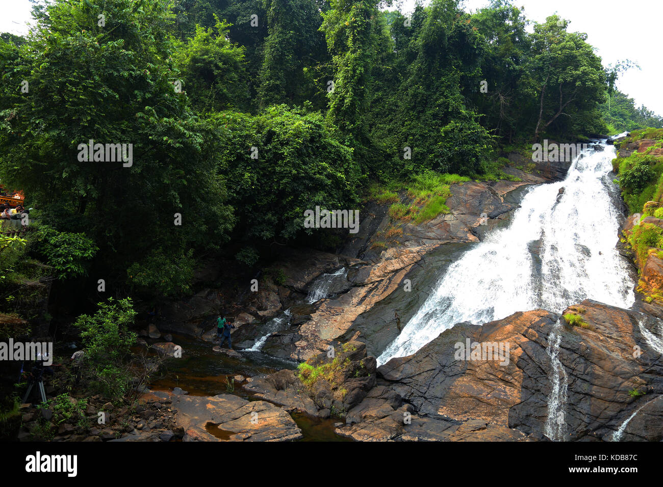 Waterfall in the mountain Stock Photo - Alamy