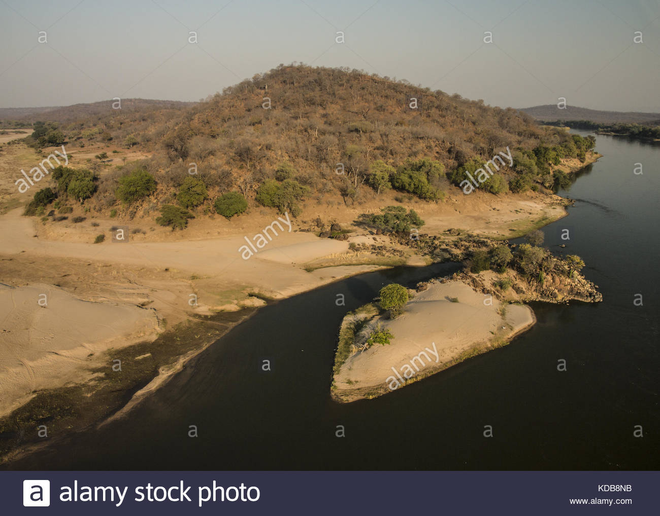 Zambezi River Aerial Not Falls Stock Photos & Zambezi River Aerial Not ...