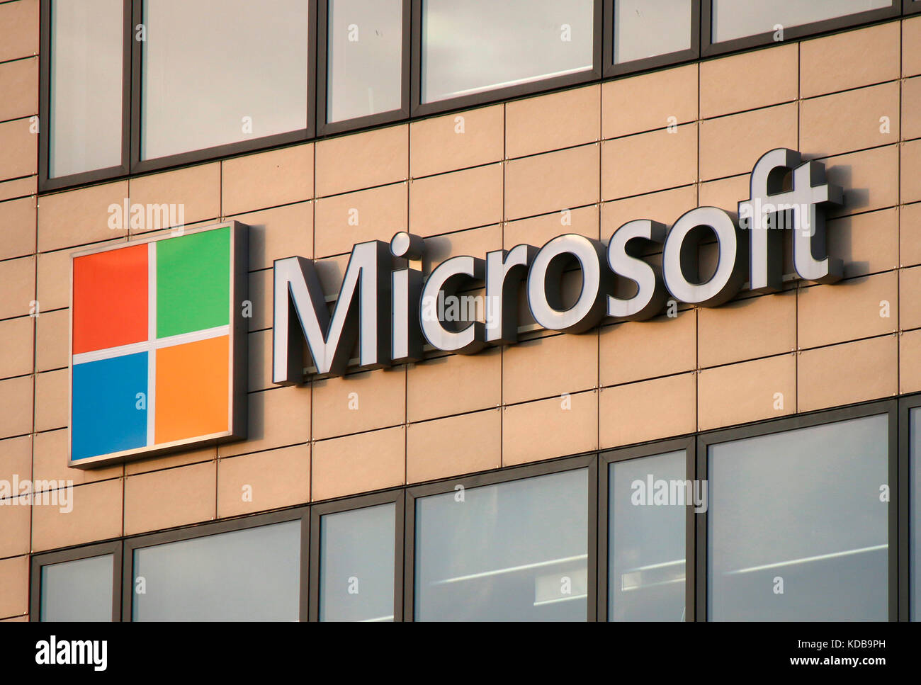 Logo Markenname/ brand name Microsoft, Reykjavik, Island Stock Photo