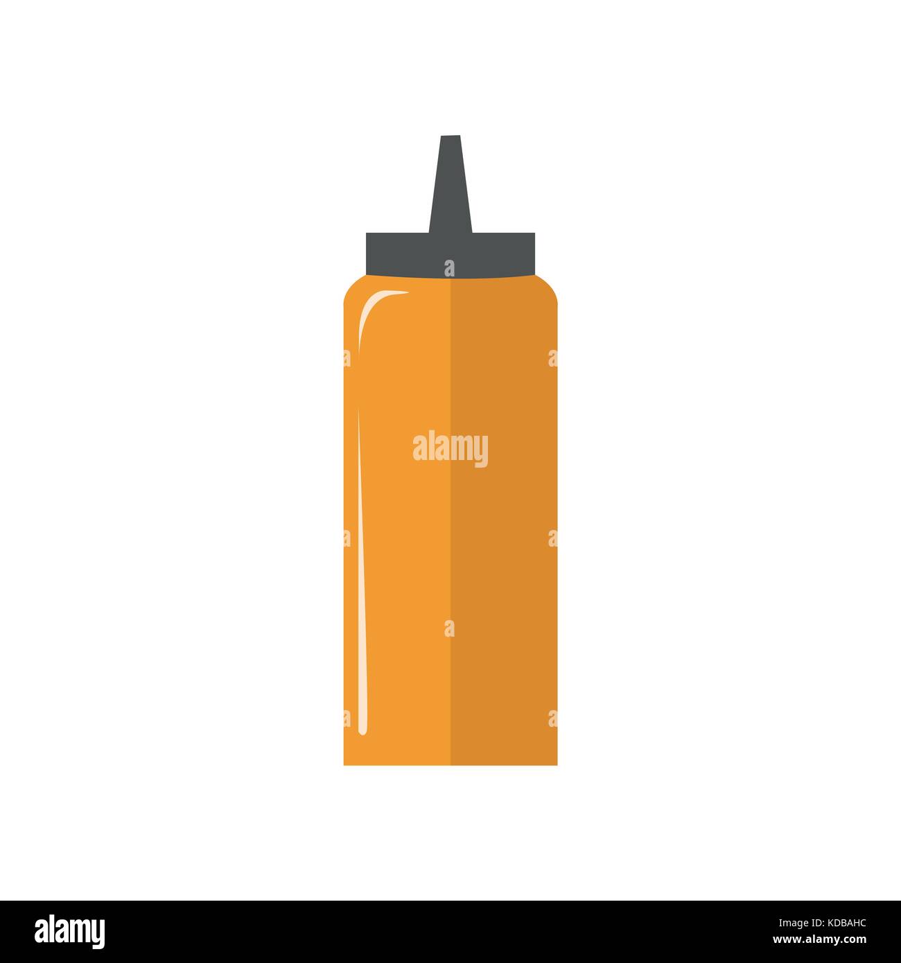 Mustard Bottle Simple Flat Illustration Stock Vector Image & Art Alamy
