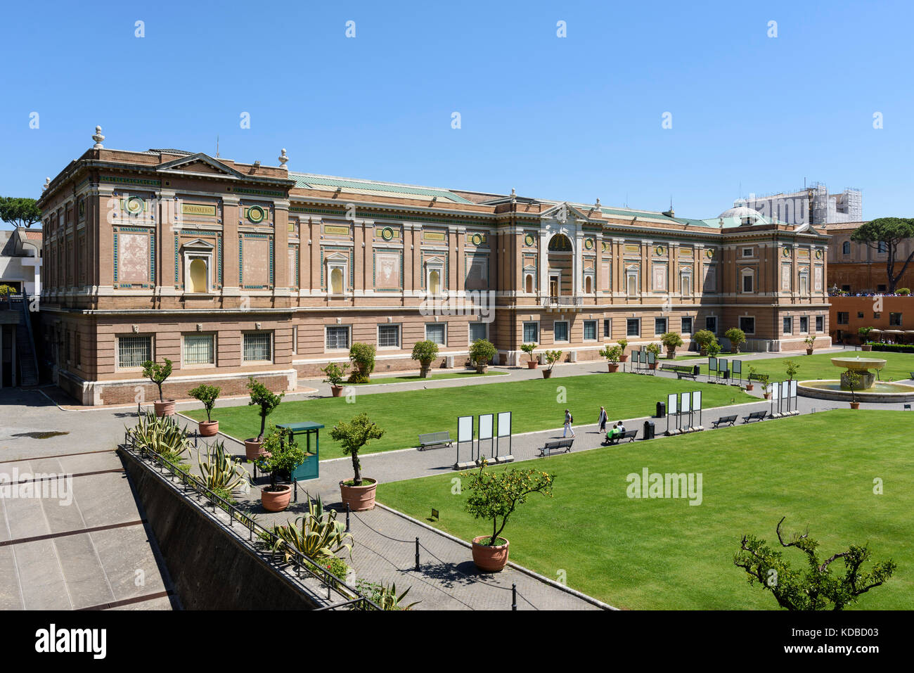 Rome. Italy. Pinacoteca Vaticana, (Vatican picture gallery), designed by Luca Beltrami (1854-1933), opened 1932. Vatican Museums. Musei Vaticani. Stock Photo