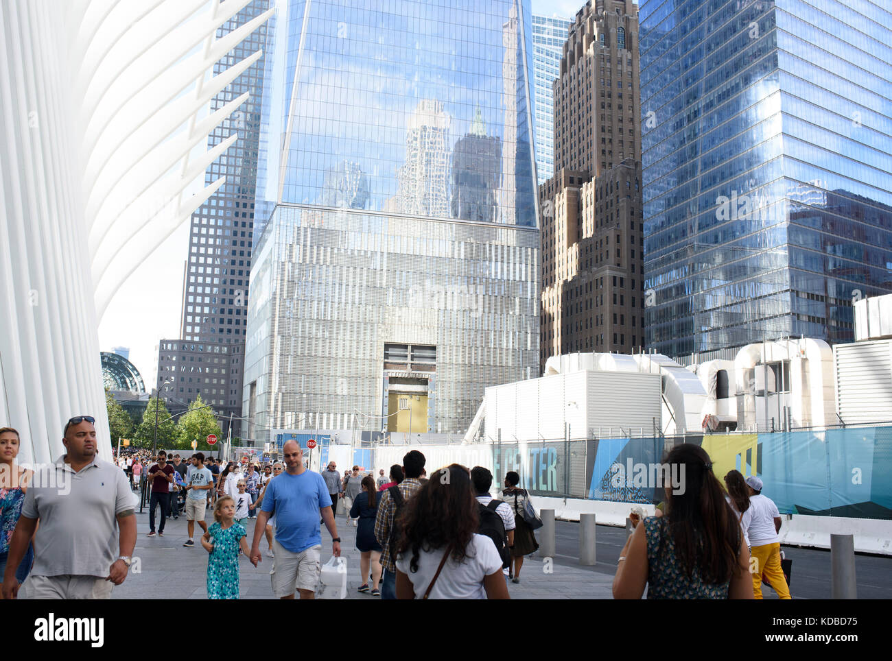 Vue d'une des nouvelles tours du World trade center à New York, le 11 septembre 2016. Stock Photo