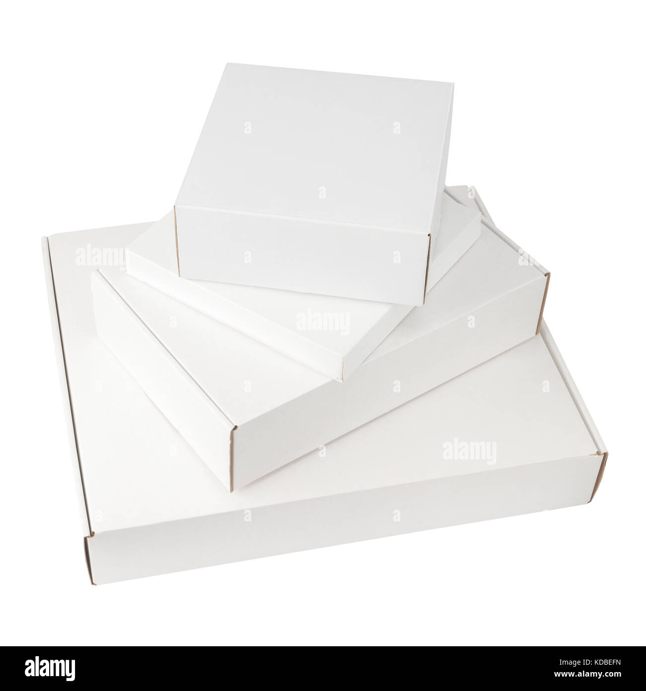 White cardboard boxes Stock Photo Alamy