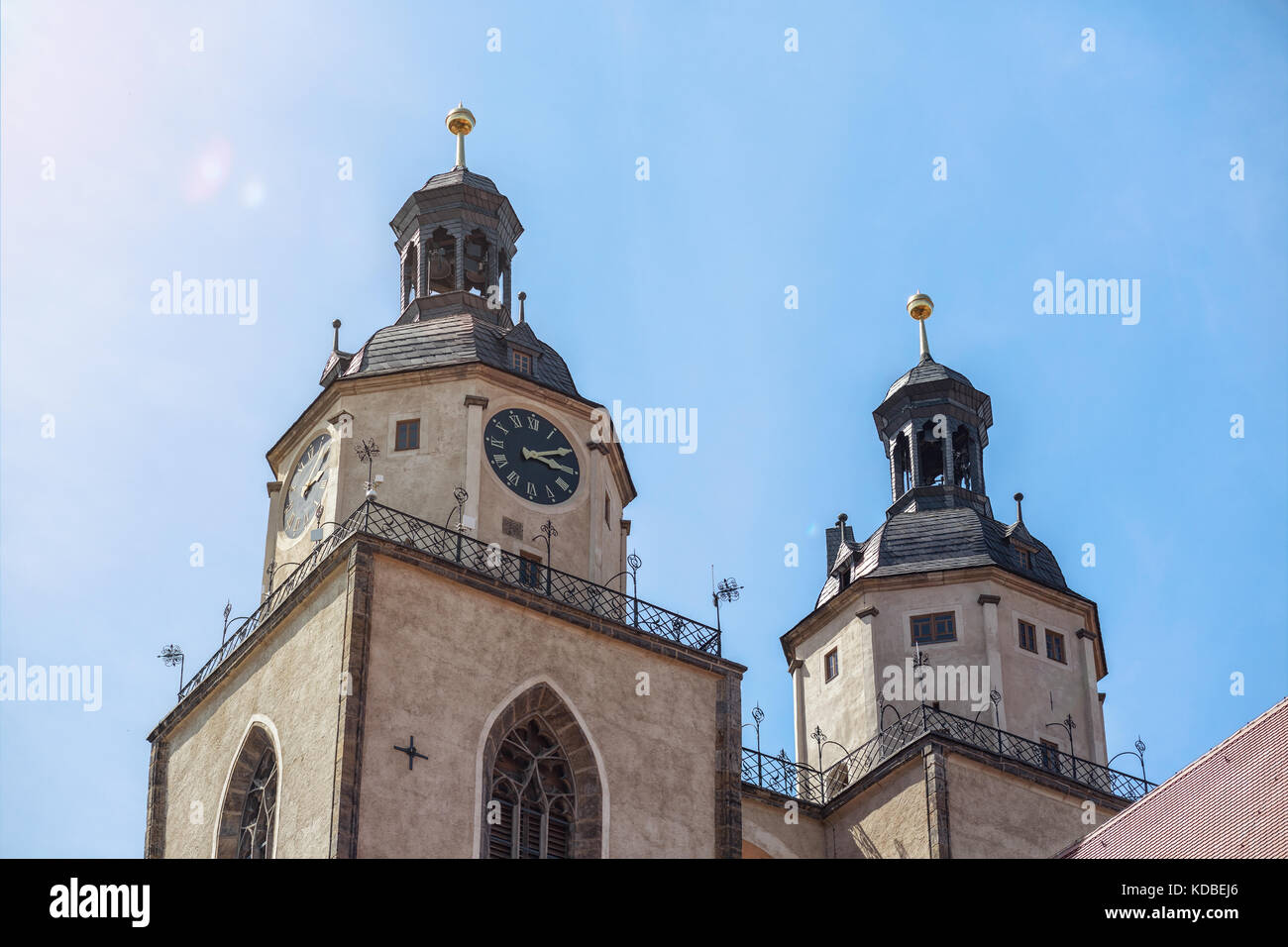 Town Church of St. Mary's Wittenberg Stock Photo