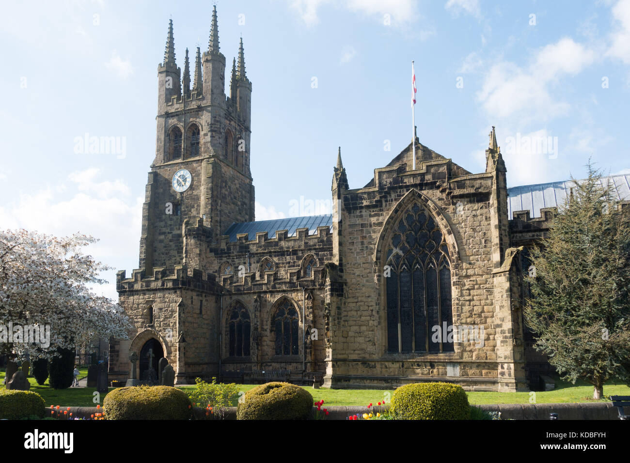 Church of St John the Baptist. Tideswell, Derbyshire, England - The Cathedral of the Peak Stock Photo