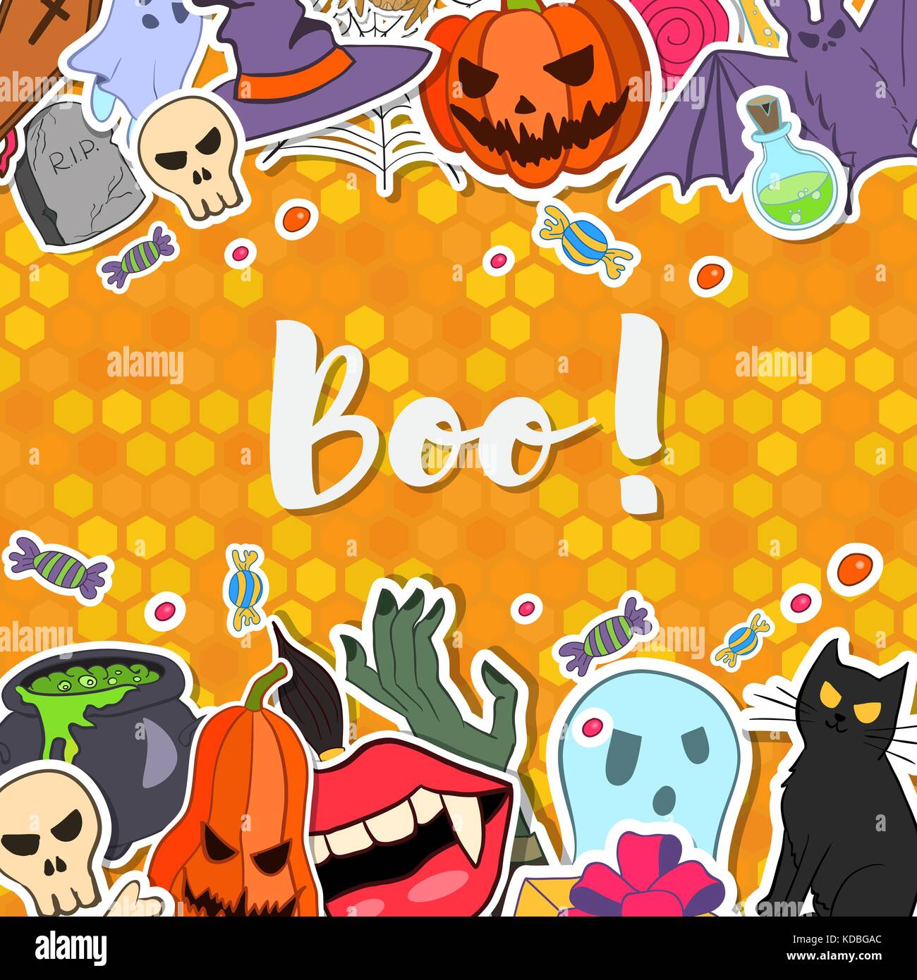 Vector Halloween background Stock Vector Image & Art - Alamy
