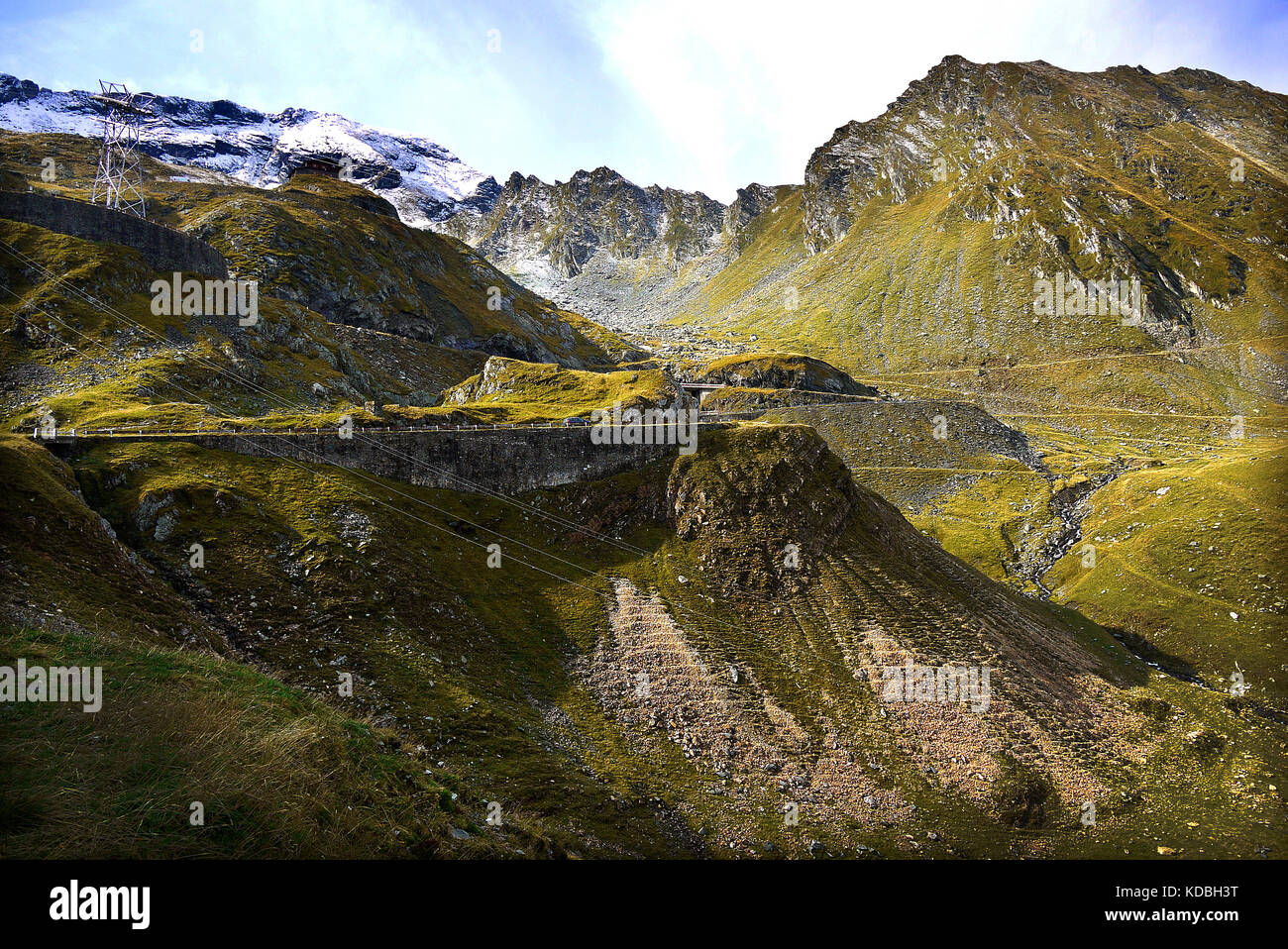 Transfagarasan highway Romania. Stock Photo