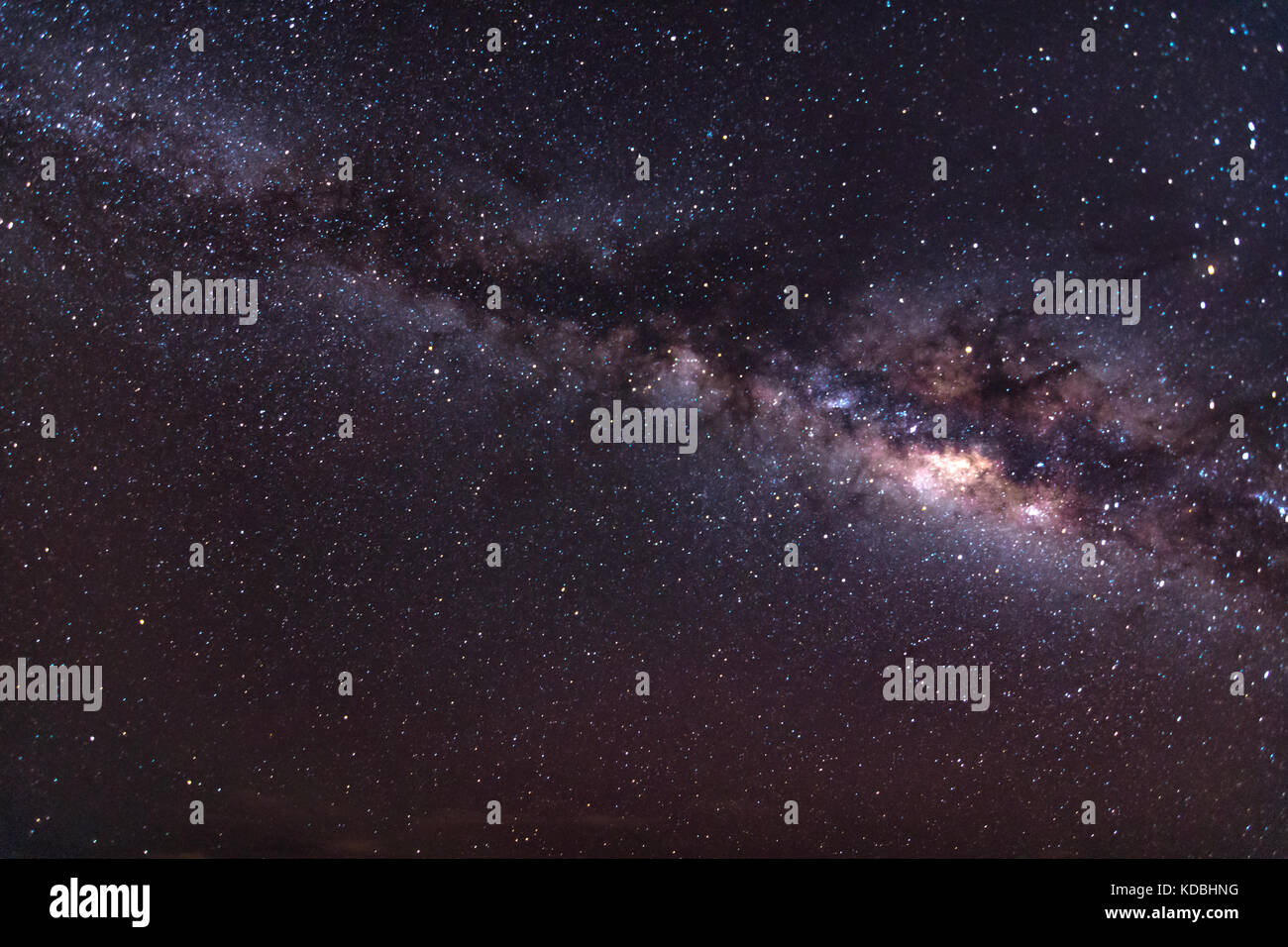 Views of the summer Milky Way from the island of Oahu, Hawaii Stock ...