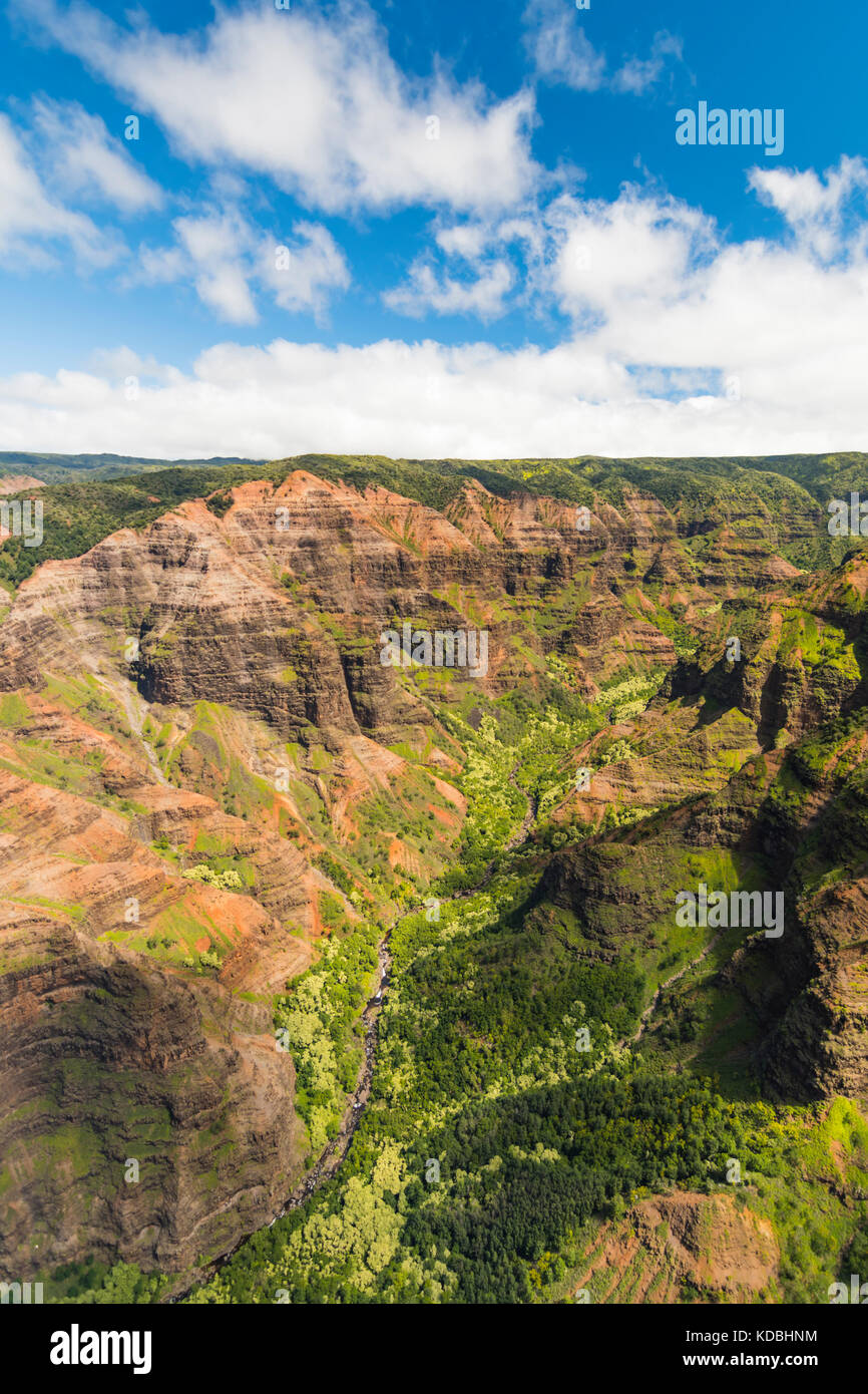 Views of the Waimea Canyon on the island of Kauai, Hawaii Stock Photo