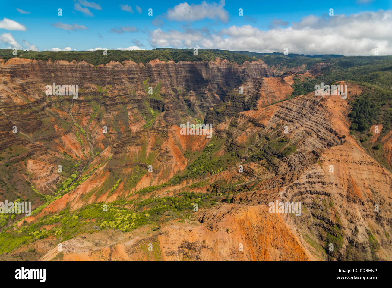 Views of the Waimea Canyon on the island of Kauai, Hawaii Stock Photo