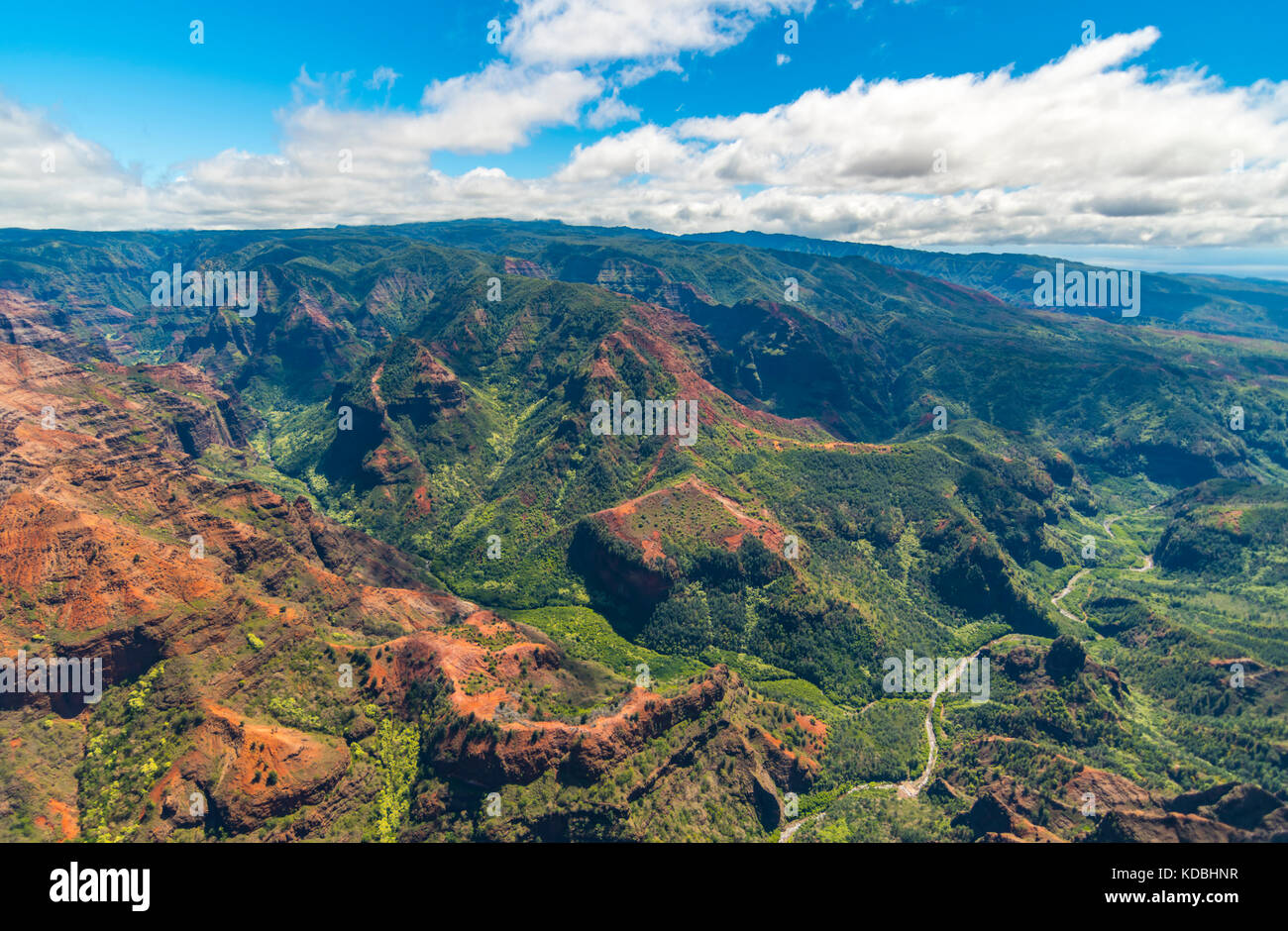 Views of the Waimea Canyon on the island of Kauai, Hawaii Stock Photo