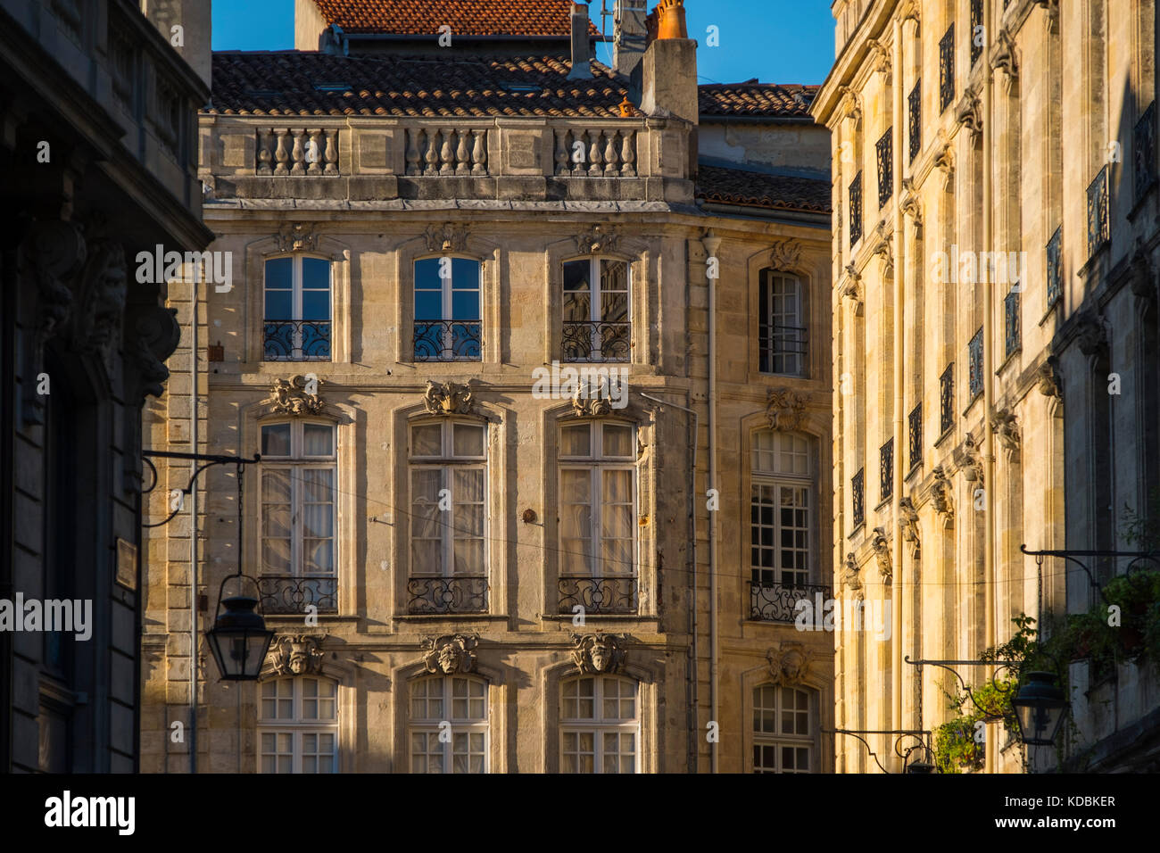 Neoclassical architecture, building at historic center, Bordeaux. Aquitaine Region, Gironde Department. France Europe Stock Photo