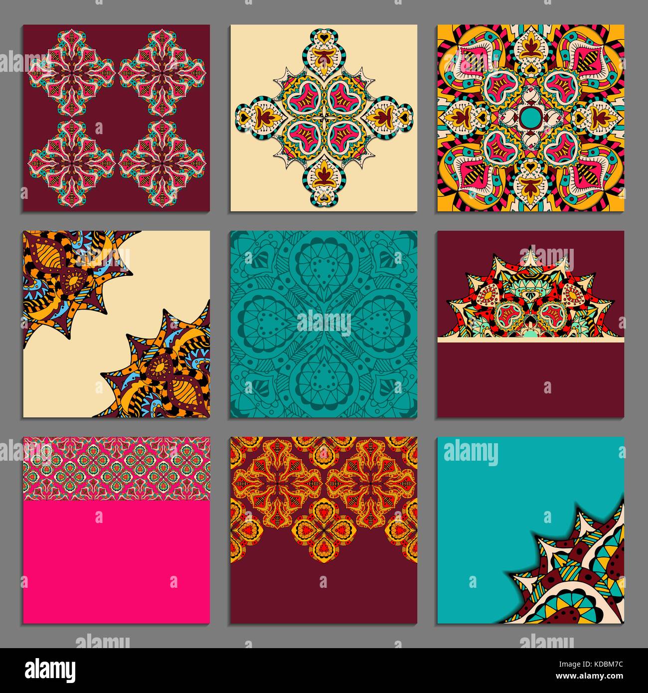 Hand drawn backgrounds of Vintage decorative elements Stock Vector ...