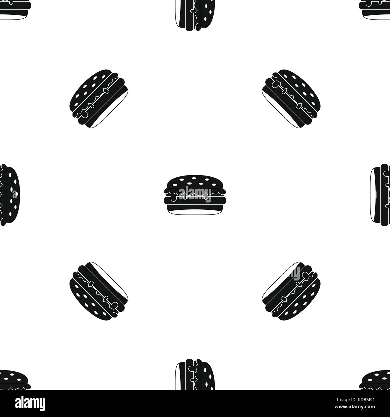 Burger pattern seamless black Stock Vector Image & Art - Alamy