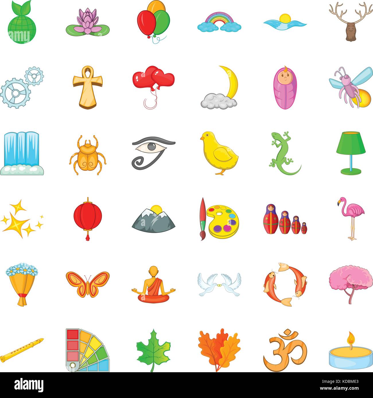 Autumn leaf icons set, cartoon style Stock Vector Image & Art - Alamy