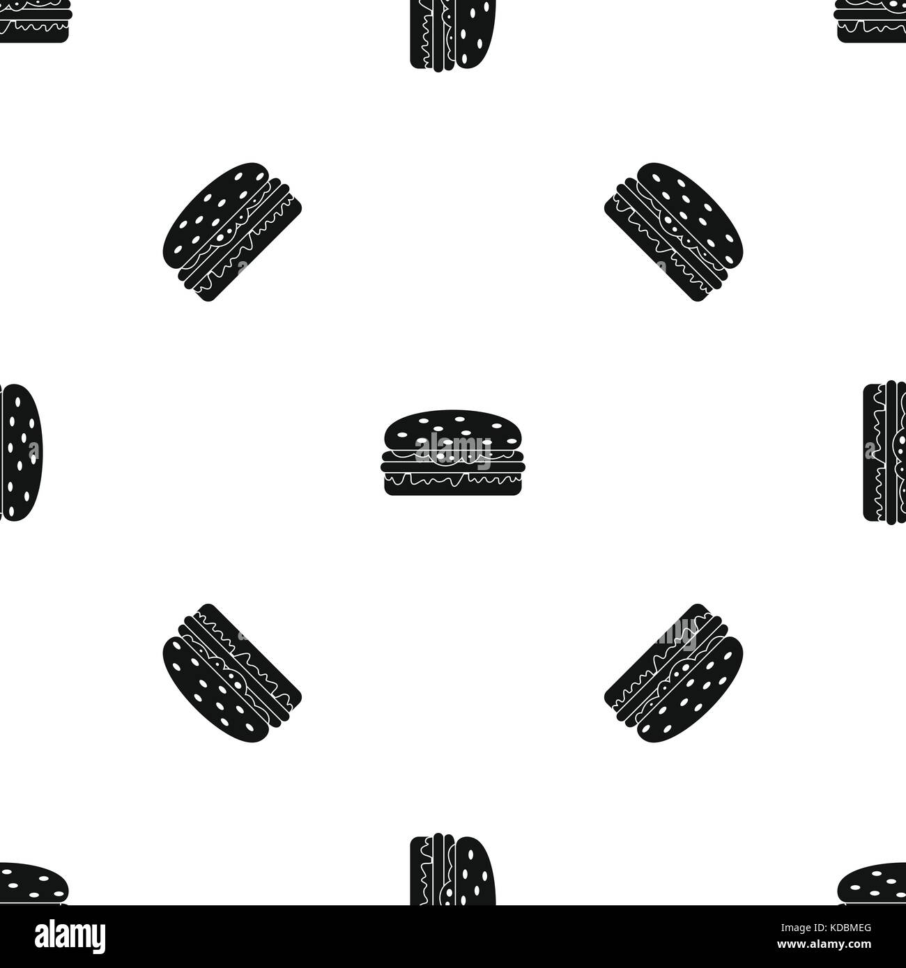 Burger pattern seamless black Stock Vector Image & Art - Alamy