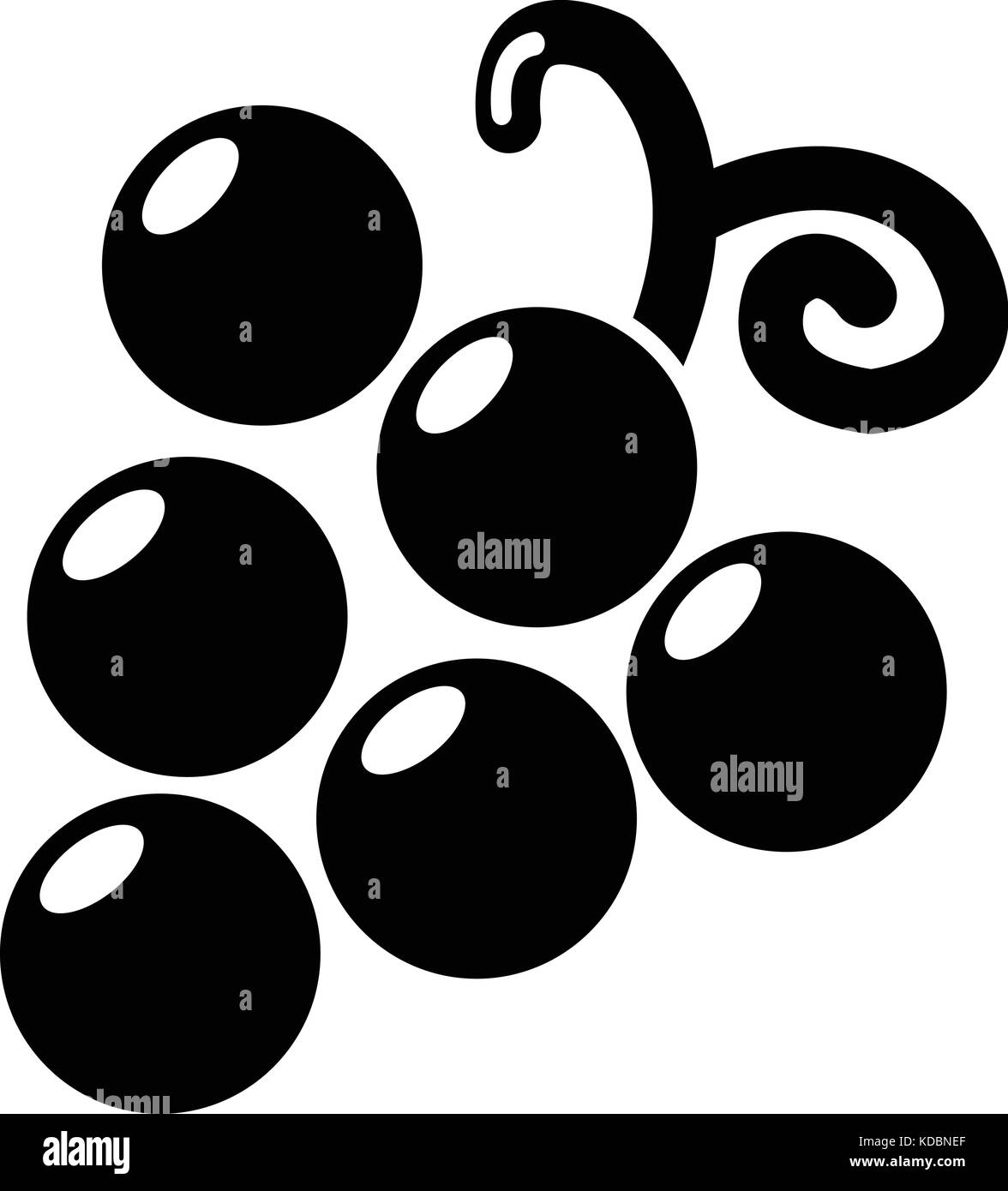 Grapes icon, simple black style Stock Vector