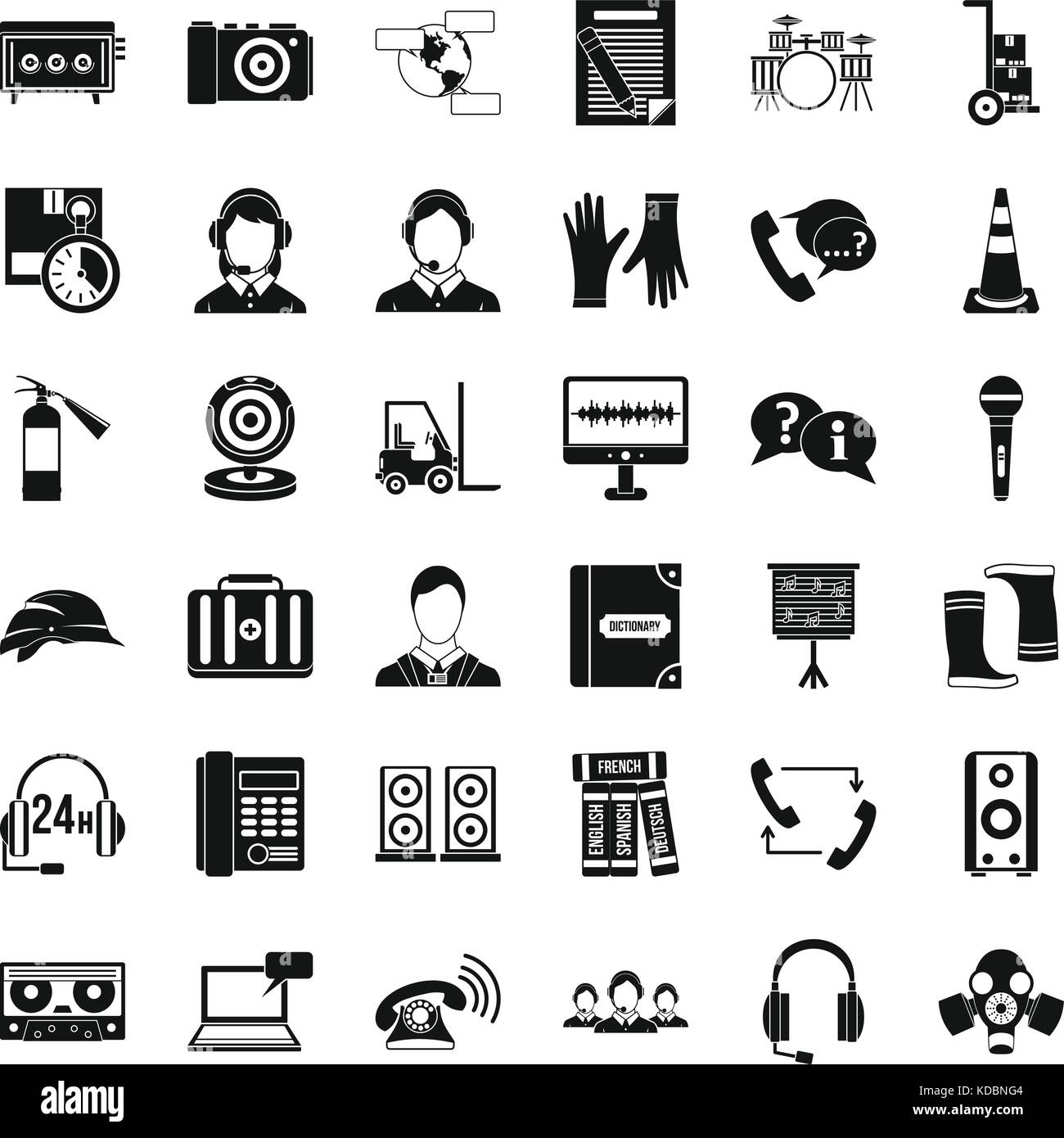 Operator icons set, simple style Stock Vector Image & Art - Alamy