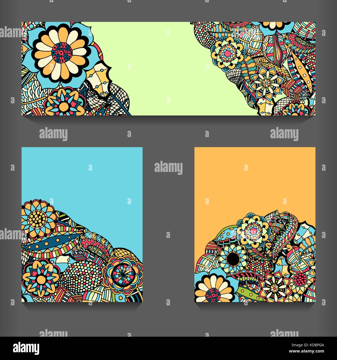 Abstract ethnic pattern cards set. vector illustration image Stock ...