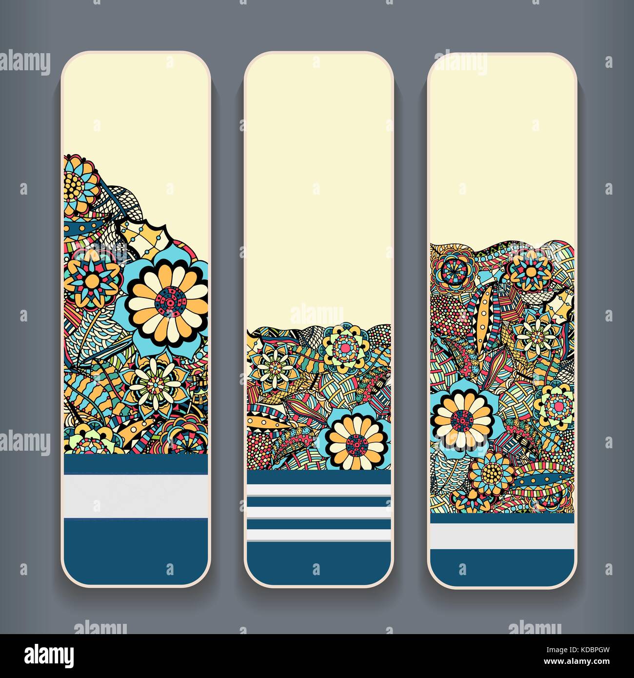 Abstract ethnic pattern cards set. vector illustration image Stock ...