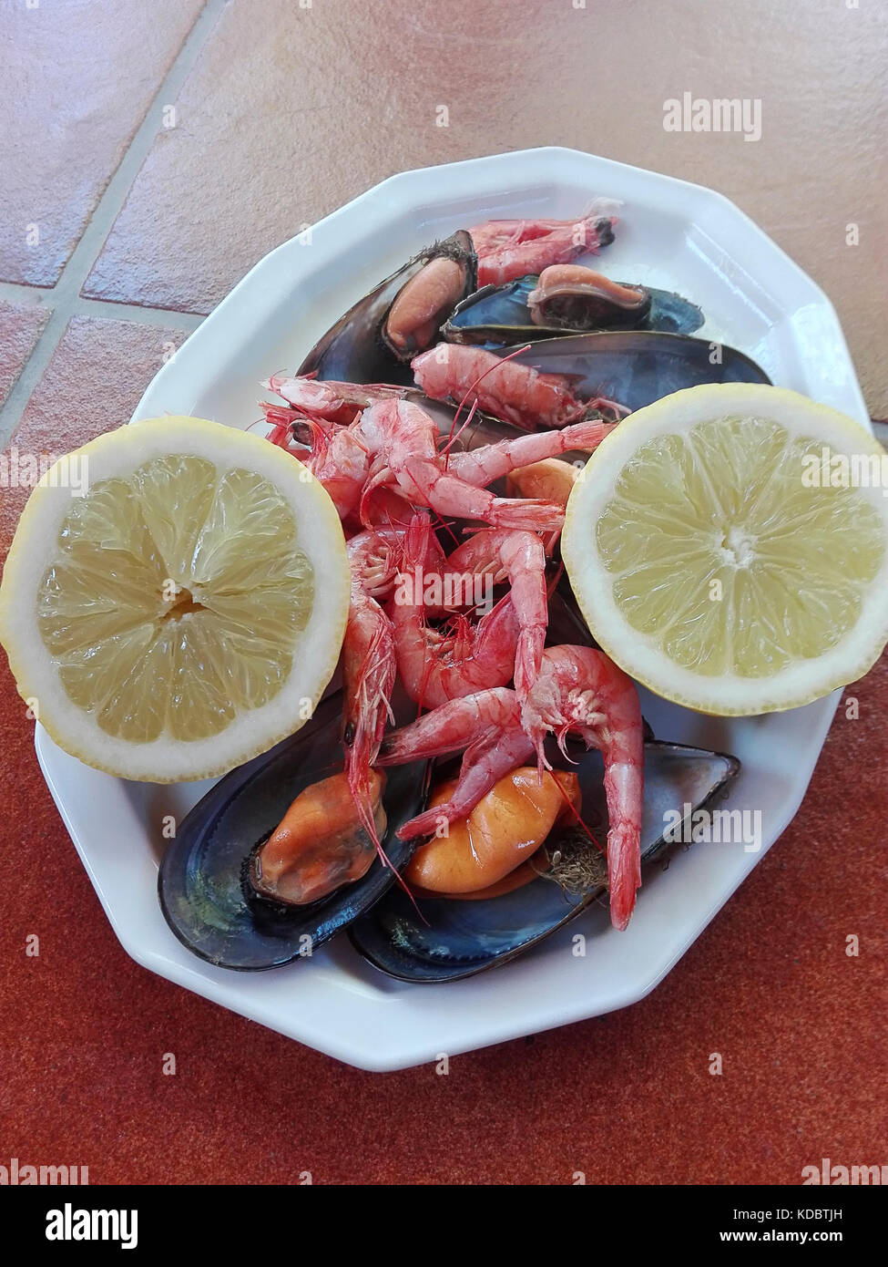 Prawns and Mussels Stock Photo Alamy