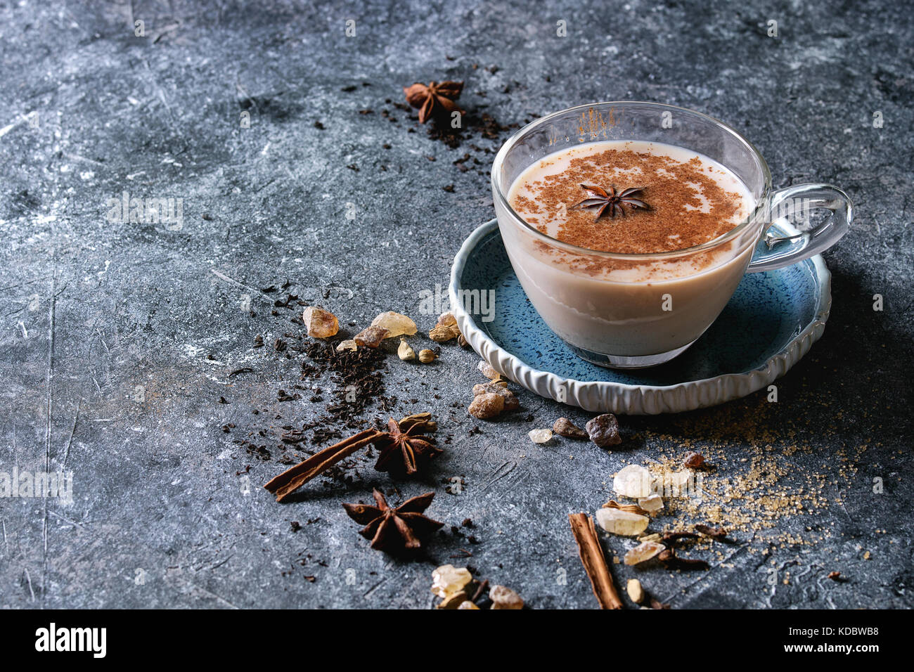 Masala chai with ingredients Stock Photo Alamy