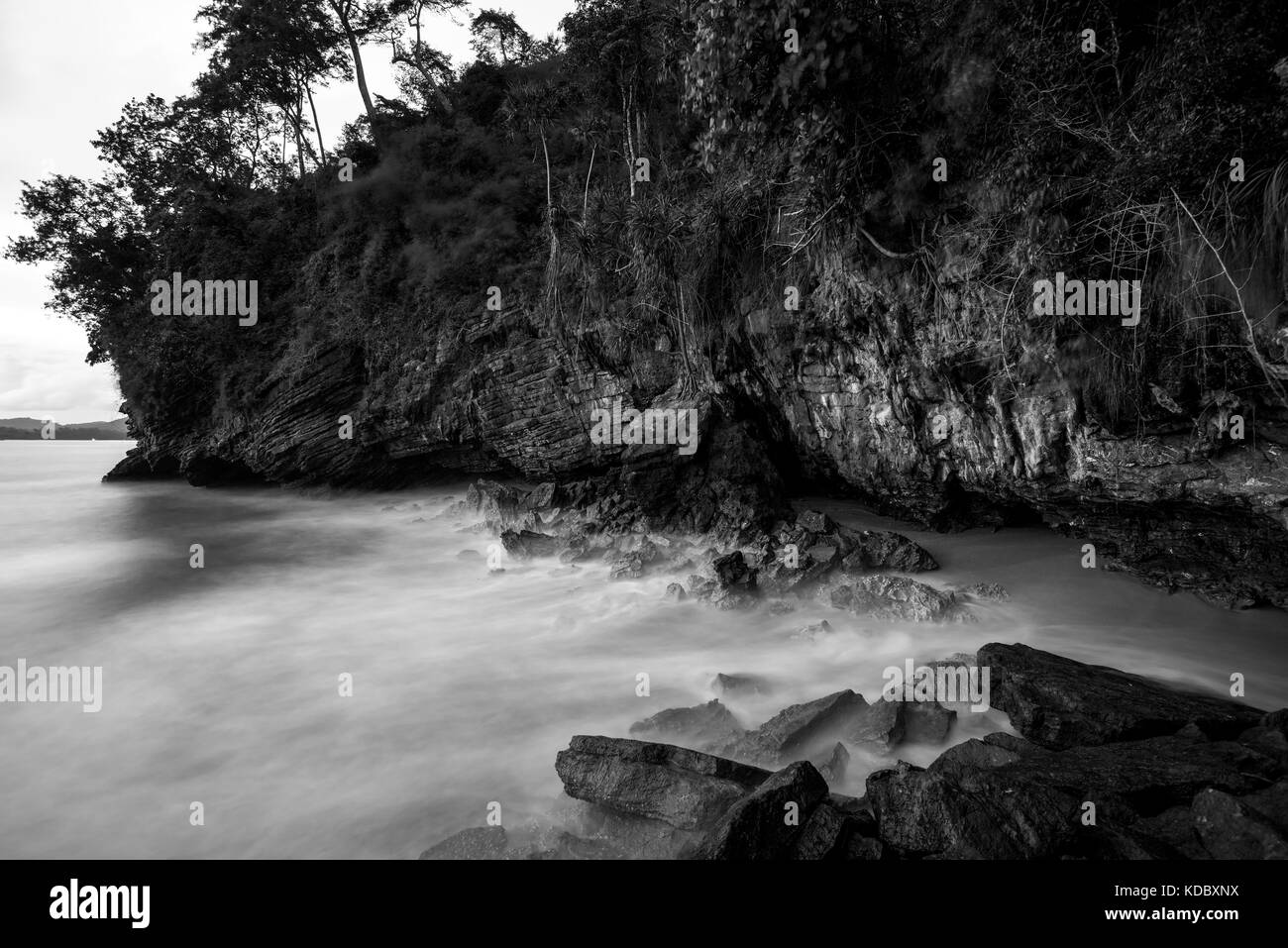 View vibrant blue bay Black and White Stock Photos & Images - Alamy