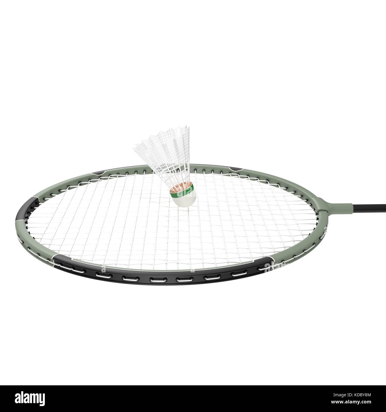 Badminton racket and shuttlecock isolated on white Stock Photo - Alamy