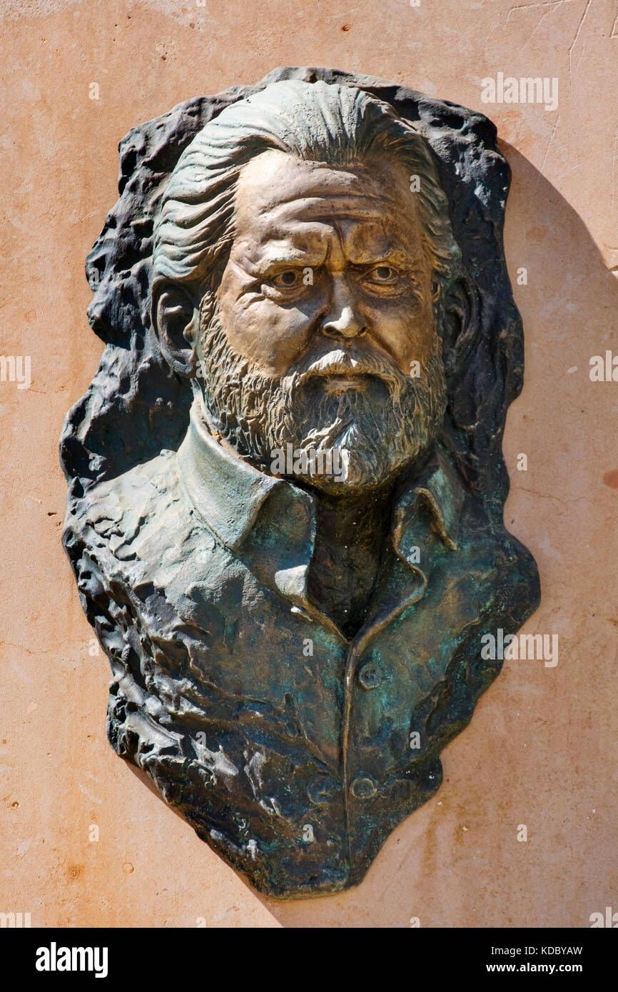 Orson Welles plaque sculpture, Ronda. Málaga province Costa del Sol