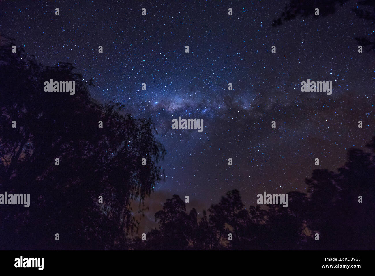 The Milky Way in the Argentine sky. Las Flores, Argentina. Stock Photo