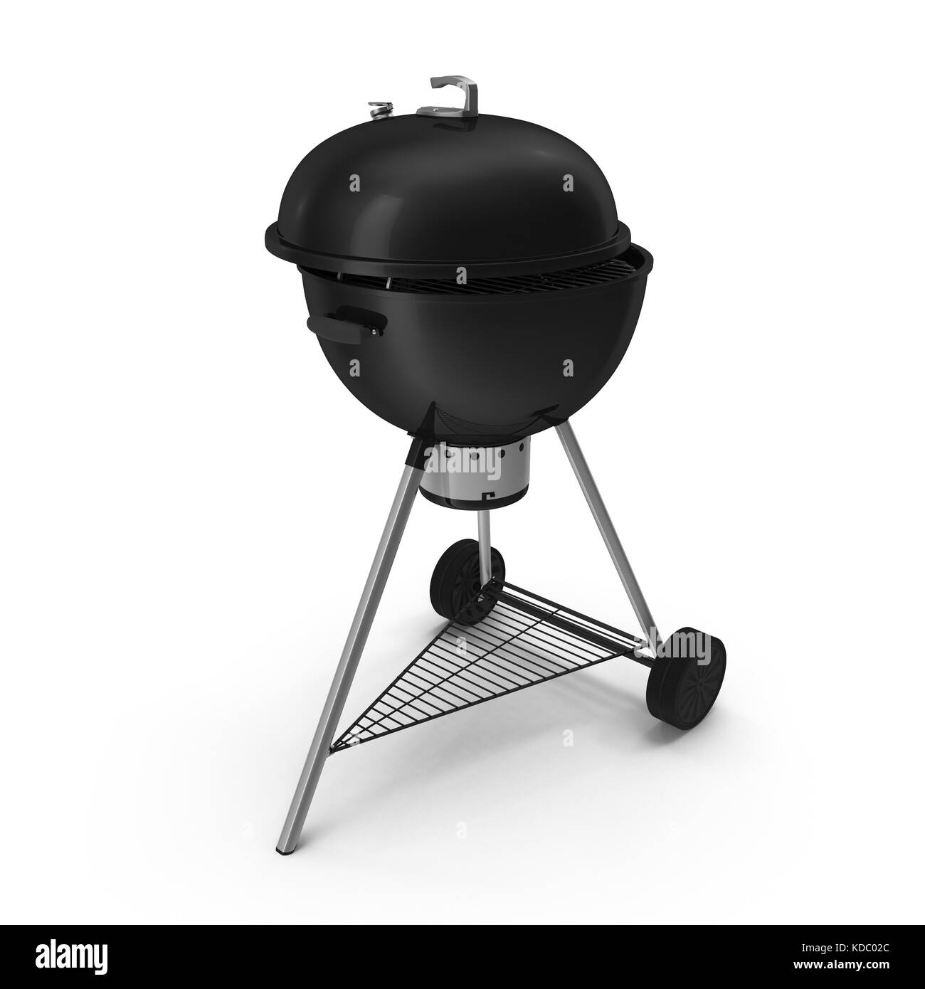 Kettle barbecue grill with cover isolated on white Stock Photo - Alamy