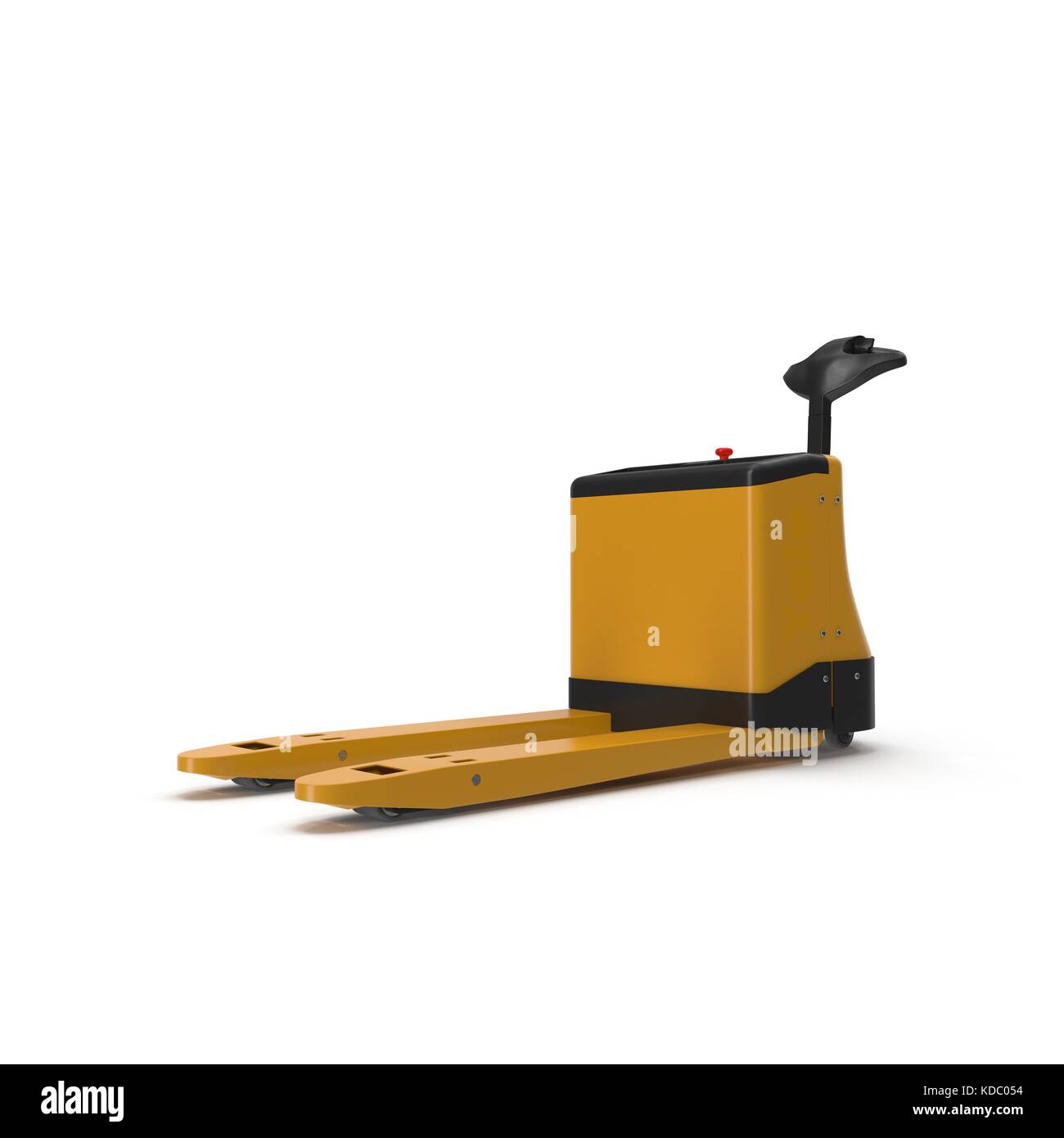 Powered Pallet Jack Yellow isolated on white Stock Photo - Alamy