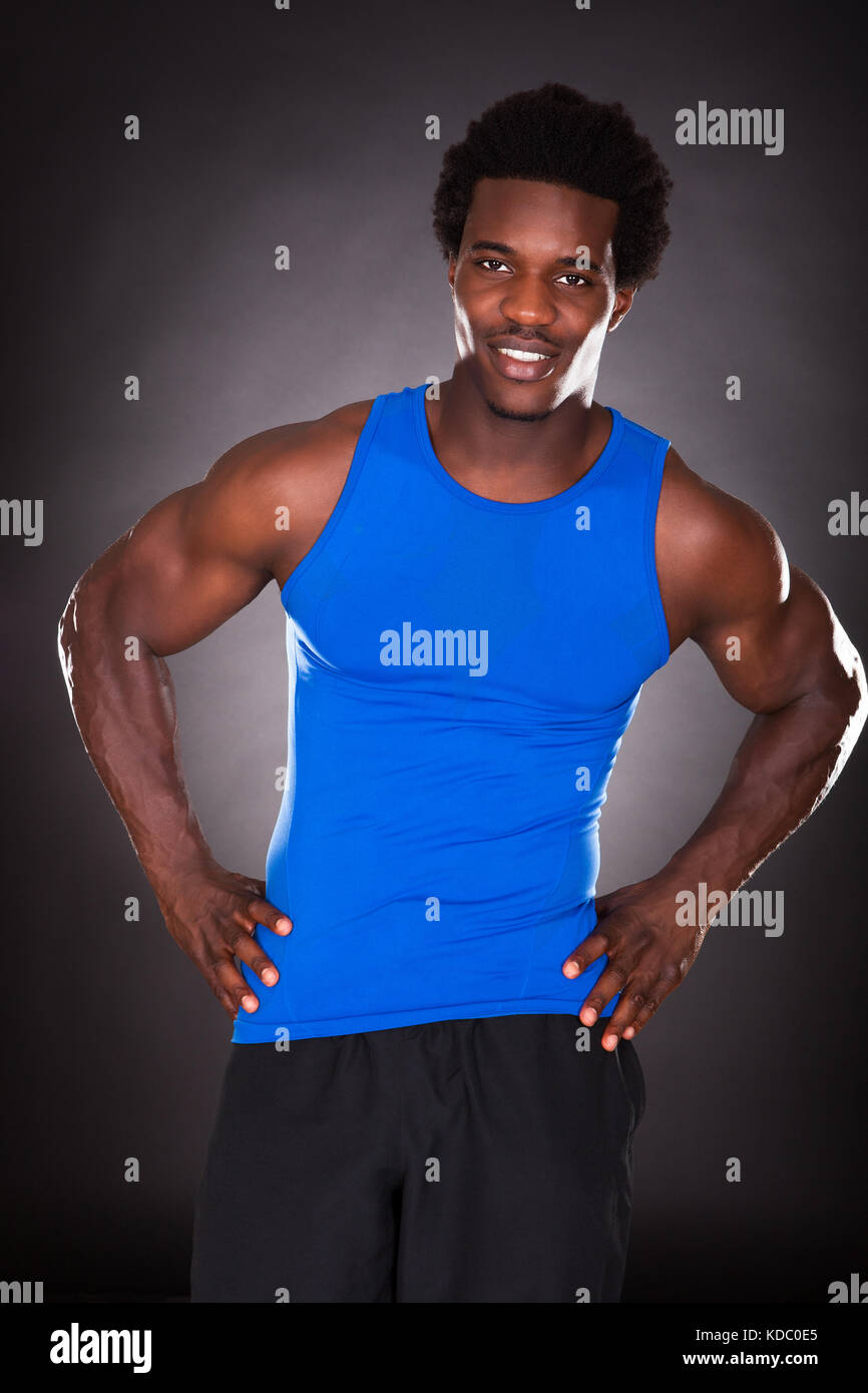 African black young male model hi-res stock photography and images - Alamy