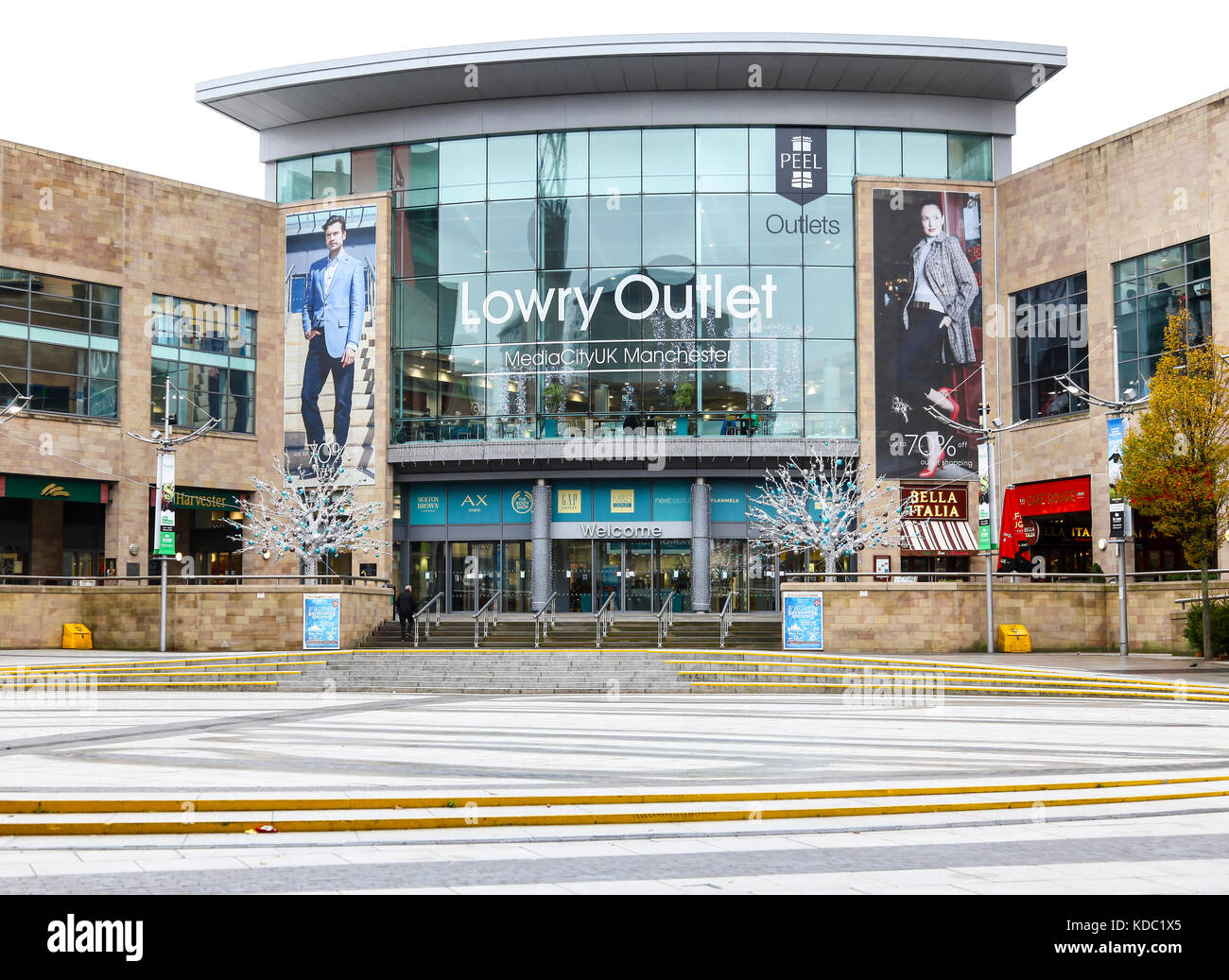 The Lowry Outlet Centre at Media City UK on the banks of the Manchester