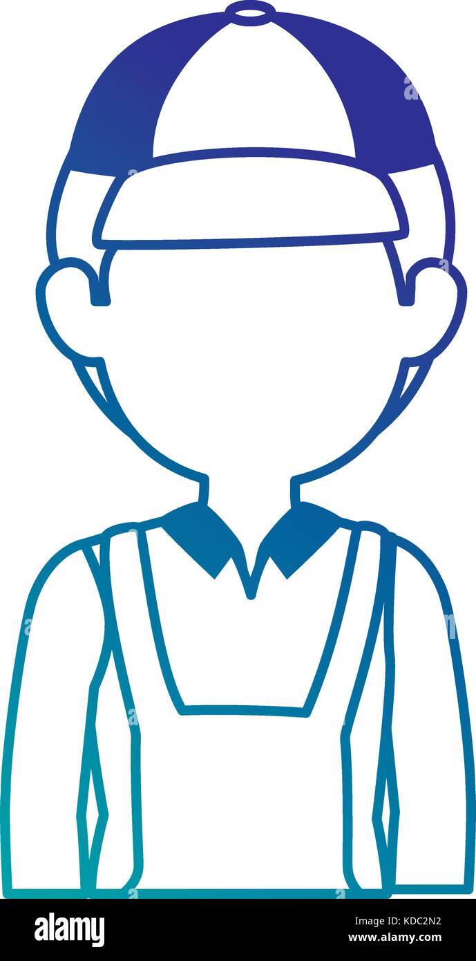 delivery worker avatar character vector illustration design Stock ...
