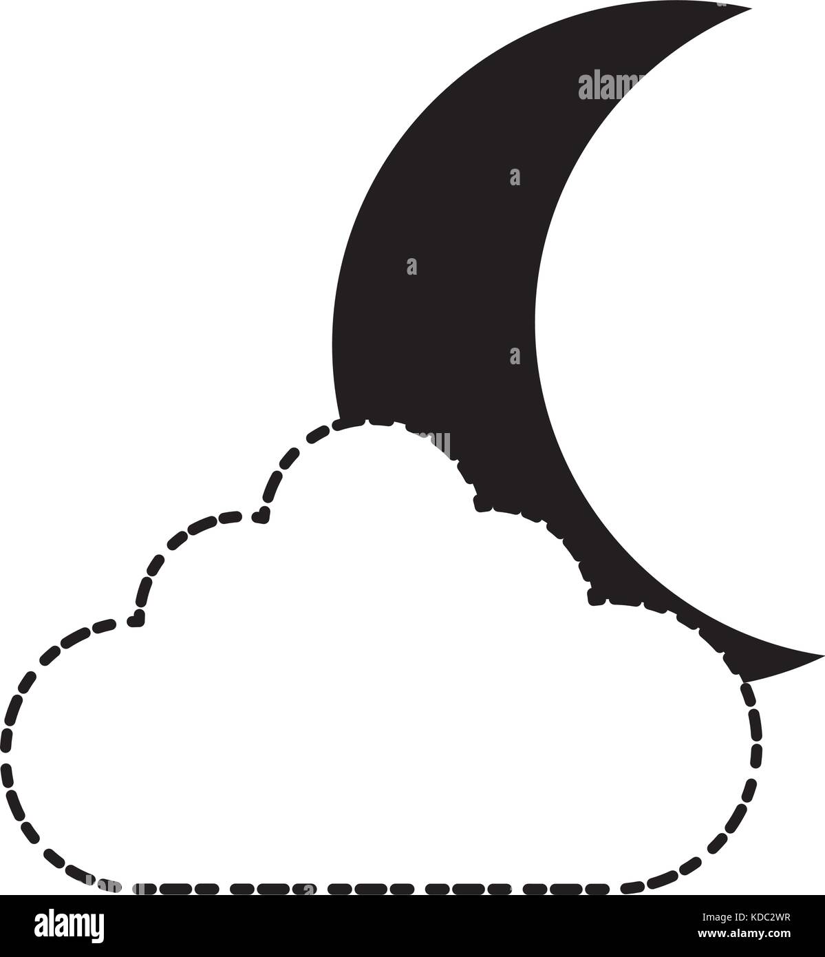 moon and cloud icon Stock Vector Image & Art - Alamy