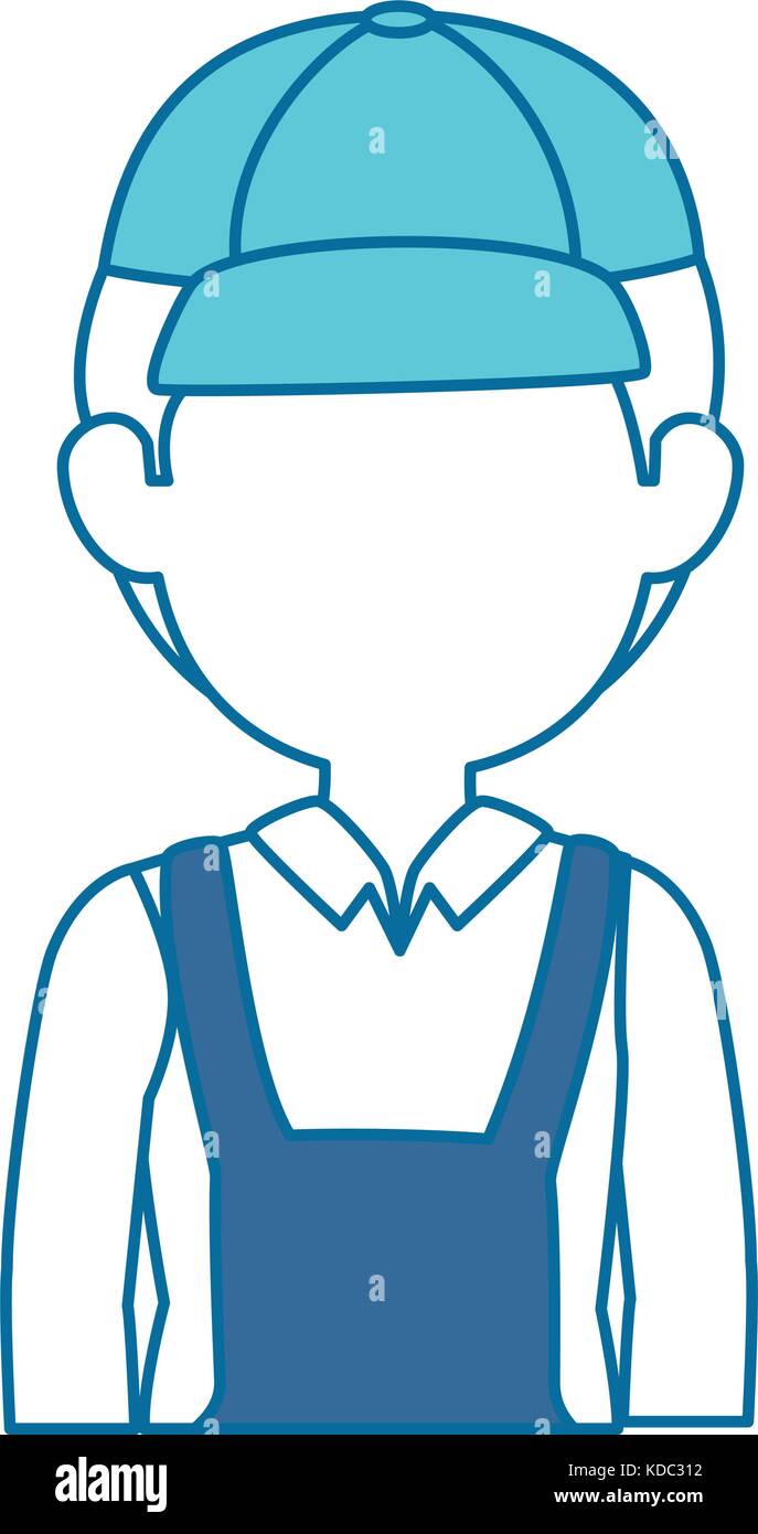 delivery worker avatar character vector illustration design Stock ...
