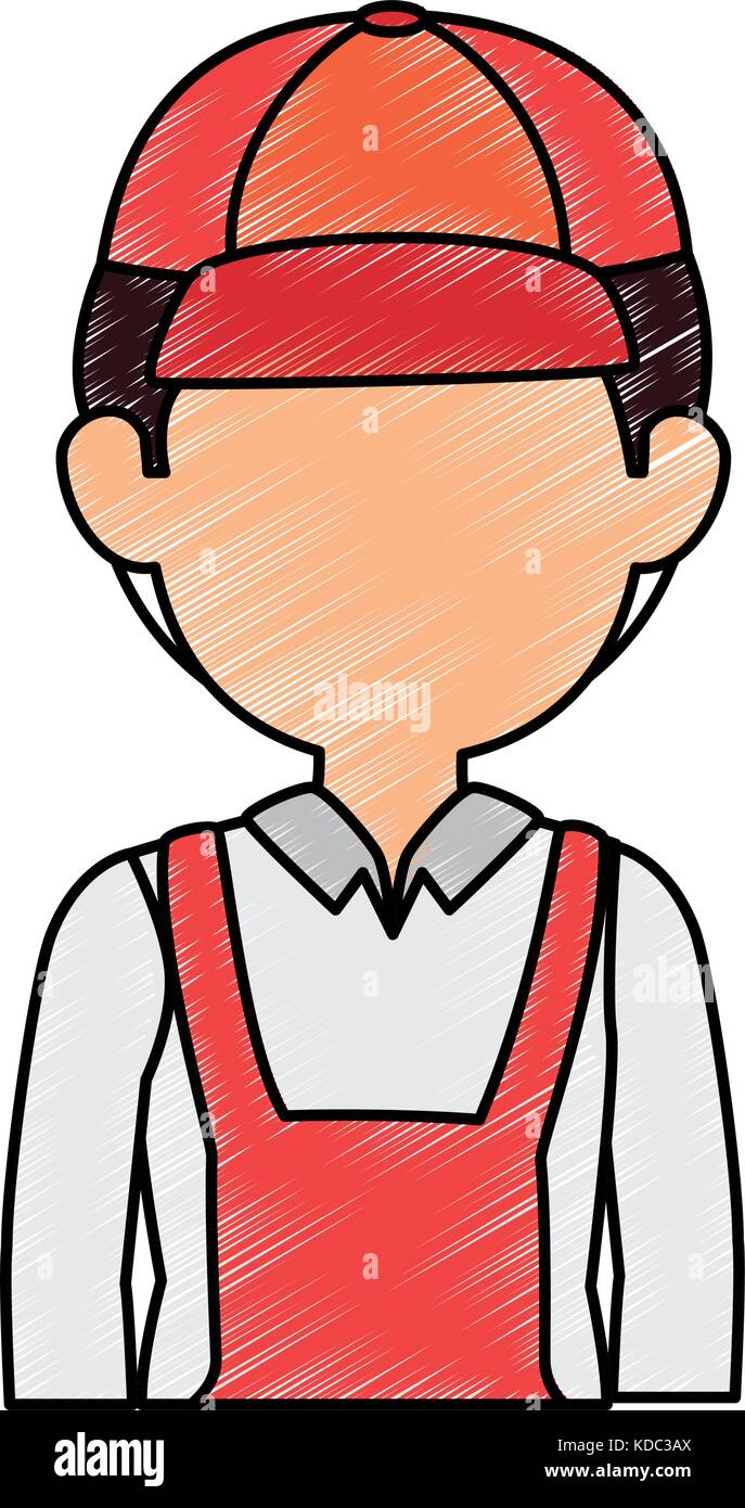 delivery worker avatar character vector illustration design Stock ...