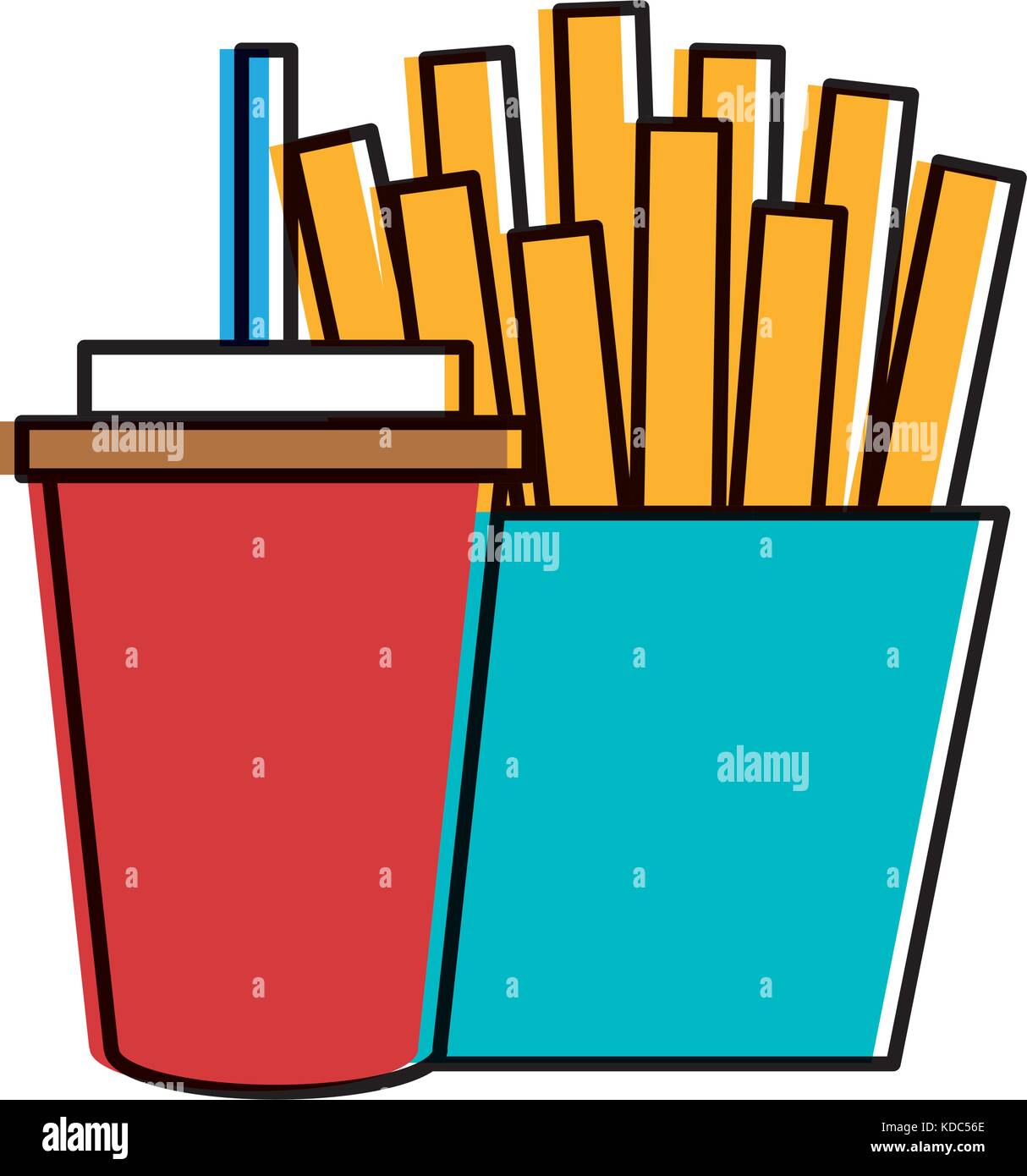 Download Coffee Plastic Cup With French Fries Vector Illustration Design Stock Vector Image Art Alamy Yellowimages Mockups