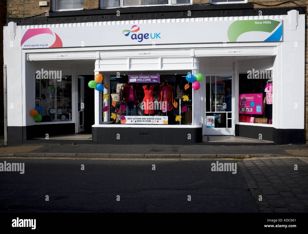 The Age Concern shop in New Mills, Derbyshire, soon after its