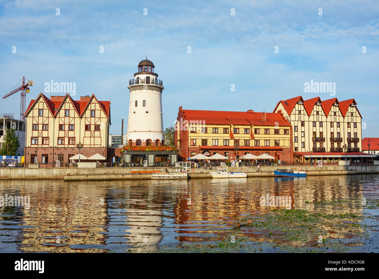 Kaliningrad, waterfront views of the island Lomza Stock Photo